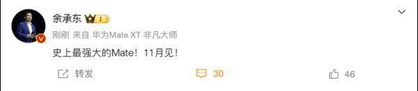 华为Mate 70系列即将发布<strong></p>
<p>币和网交易所</strong>，余承东称其为“史上最强大的Mate”